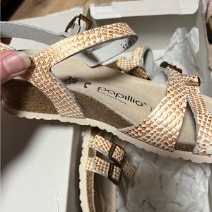 New Birkenstock wedge rose gold 36